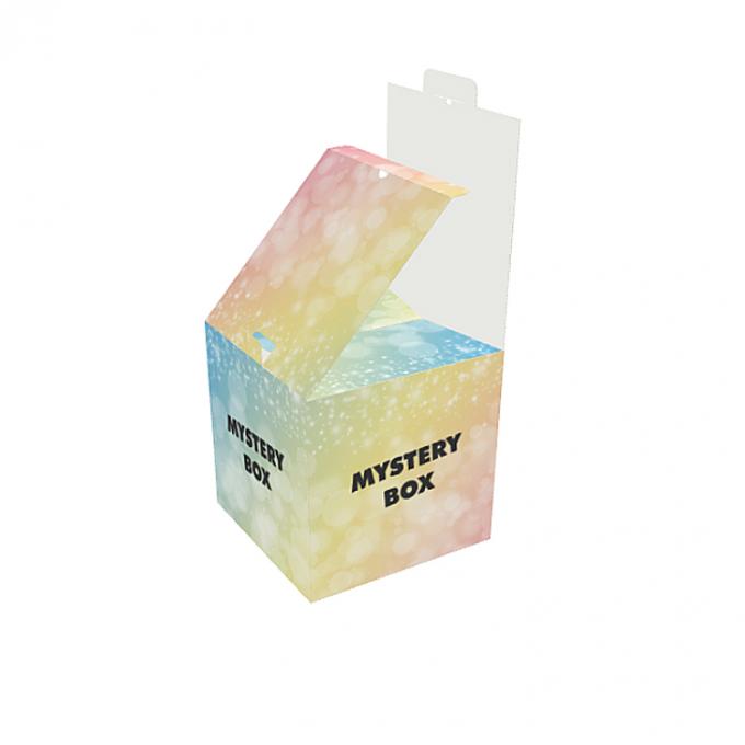 Logotipo personalizado Papel revestido em cores Impressão de surpresa Embalagem de presente Caixa misteriosa dobrável 2