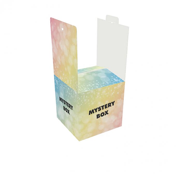 Logotipo personalizado Papel revestido em cores Impressão de surpresa Embalagem de presente Caixa misteriosa dobrável 3
