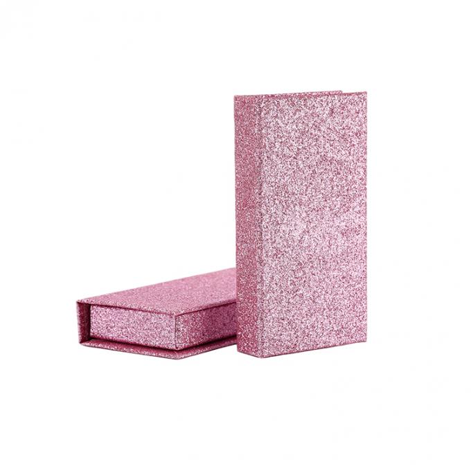 Logotipo personalizado Pink Glitter Falsa Cotovelada Caixa de Estande de varejo com estrutura de papelão 3
