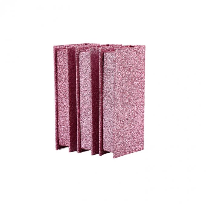 Logotipo personalizado Pink Glitter Falsa Cotovelada Caixa de Estande de varejo com estrutura de papelão 1