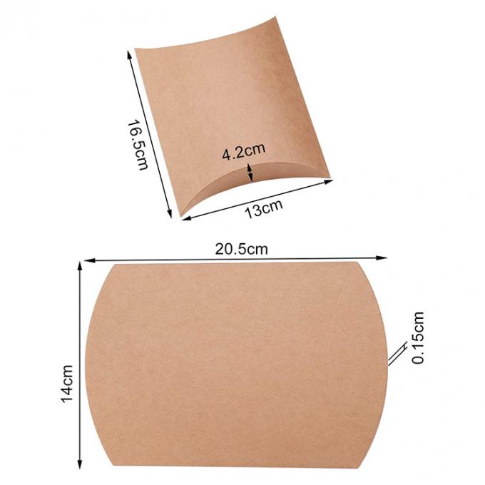 Custom Logo Heavy Duty Kraft Pillow Shape Candy Paper Box para solução de armazenamento de doces 7