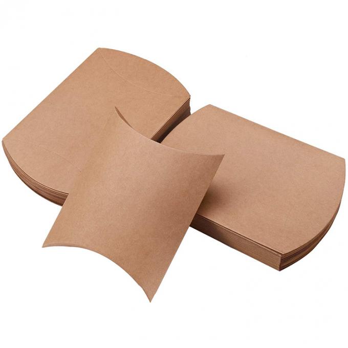 Custom Logo Heavy Duty Kraft Pillow Shape Candy Paper Box para solução de armazenamento de doces 8