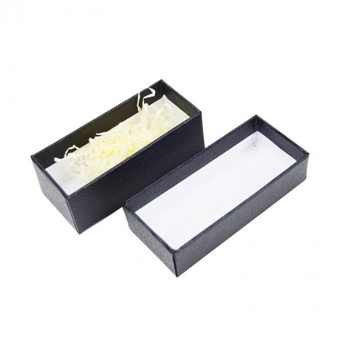 Caixas de auto-elevação personalizadas luxo preto de papel duro colar embalagem de joias caixa de papel de perfume com tampa 2