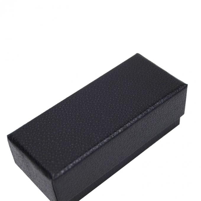Caixas de auto-elevação personalizadas luxo preto de papel duro colar embalagem de joias caixa de papel de perfume com tampa 1