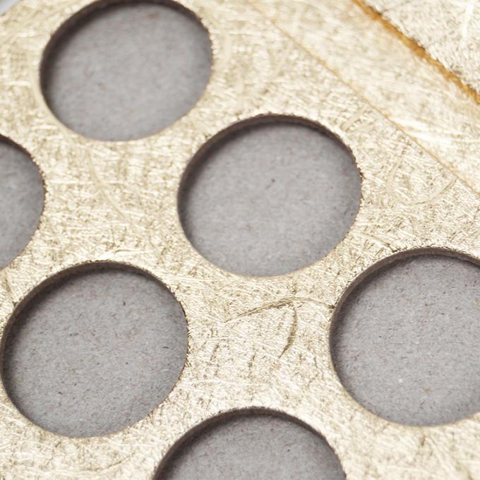 Caixas auto-elegantes 12 cores redondas e vazias Caixa de paleta de sombras para maquiagem profissional 6