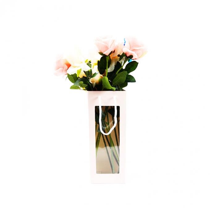Logotipo personalizado Boteco de presente de flores de rosa portátil dentro de uma caixa de embalagem de flores de rosas de caule longo 3