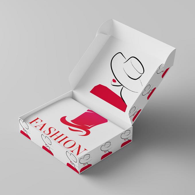 Low MOQ Logotipo personalizado Branco Corrugado Vestuário Embalagem Corretora Postal Envio Corretor Caixa de sapatos Para presente 6