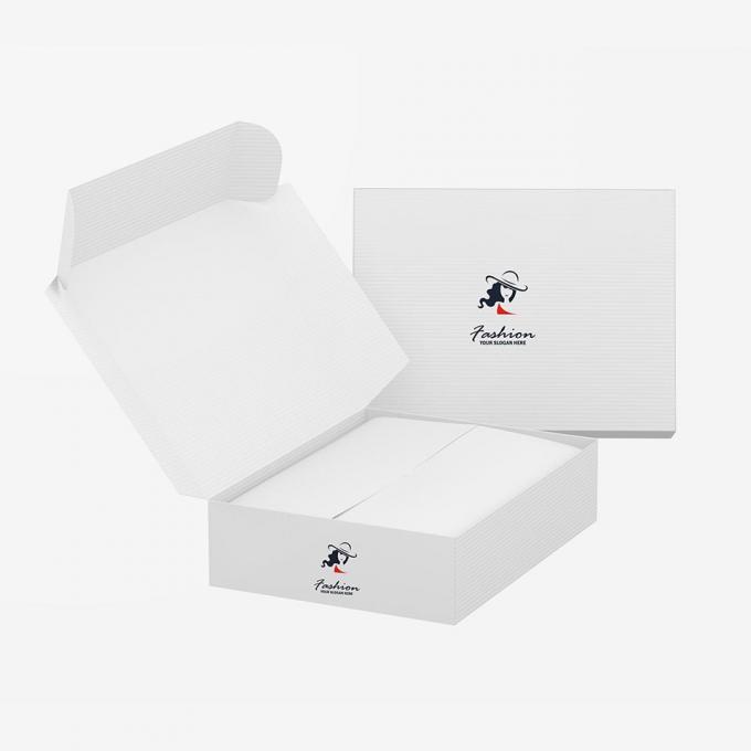 Low MOQ Logotipo personalizado Branco Corrugado Vestuário Embalagem Corretora Postal Envio Corretor Caixa de sapatos Para presente 9