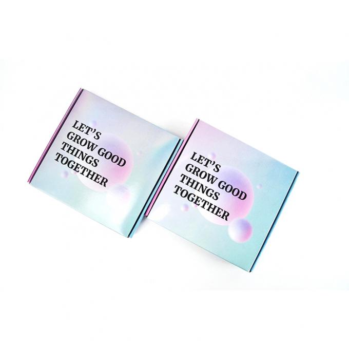 Logotipo personalizado Cor-de-Rosa Gradiente Corrugado Papel de Cartão Embalagem Regalo Mailer Caixa de Envio Postal 10