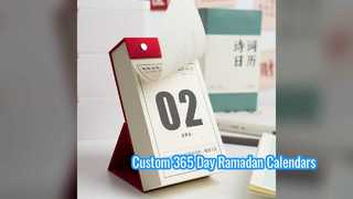 Calendário de mesa personalizado do Ramadã de 365 dias, impressão 2024