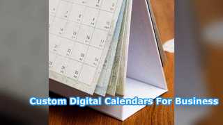 Solução de marca de escritório de calendário digital personalizado