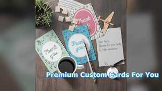 Cartões de agradecimento impressos personalizados para sua marca