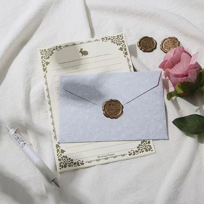Minimalista auto-selo Convite de casamento envelopes Retro cartão de felicitação envelopes 3