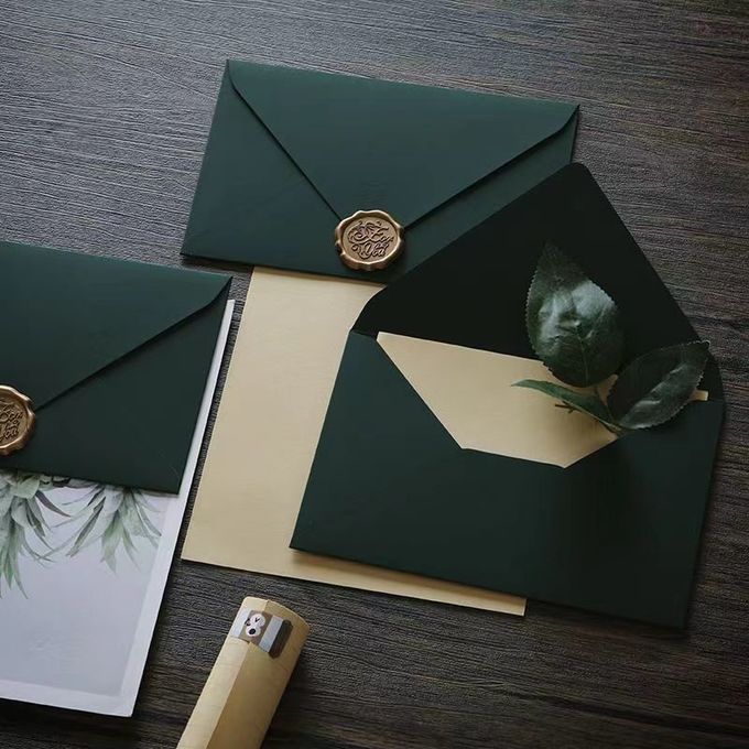 Minimalista auto-selo Convite de casamento envelopes Retro cartão de felicitação envelopes 2