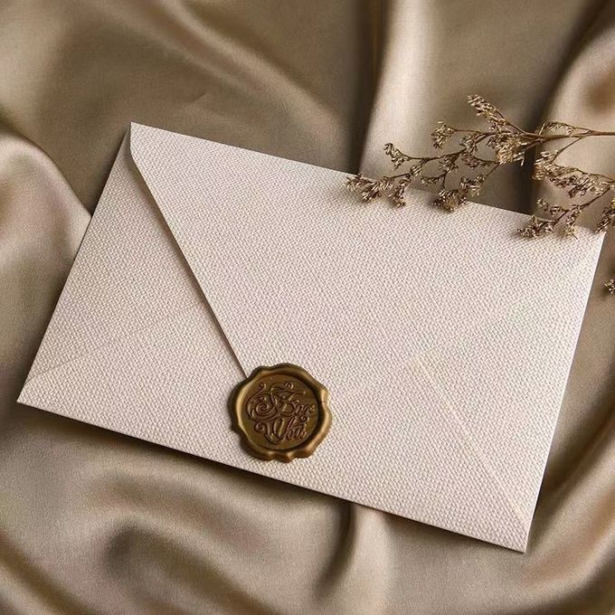 Minimalista auto-selo Convite de casamento envelopes Retro cartão de felicitação envelopes 1