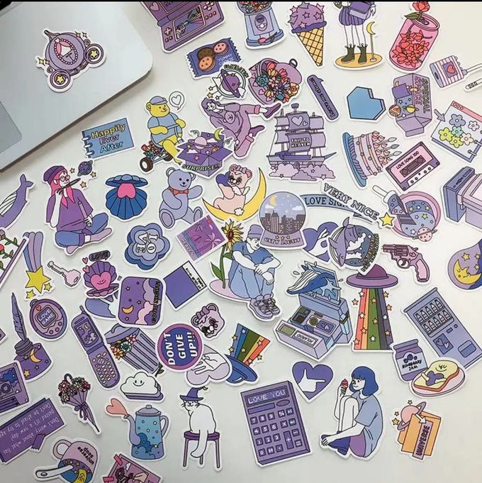 Impressão personalizada Cartoon auto-aderente adesivo PVC vinil Die Cut adesivos à prova d'água 0